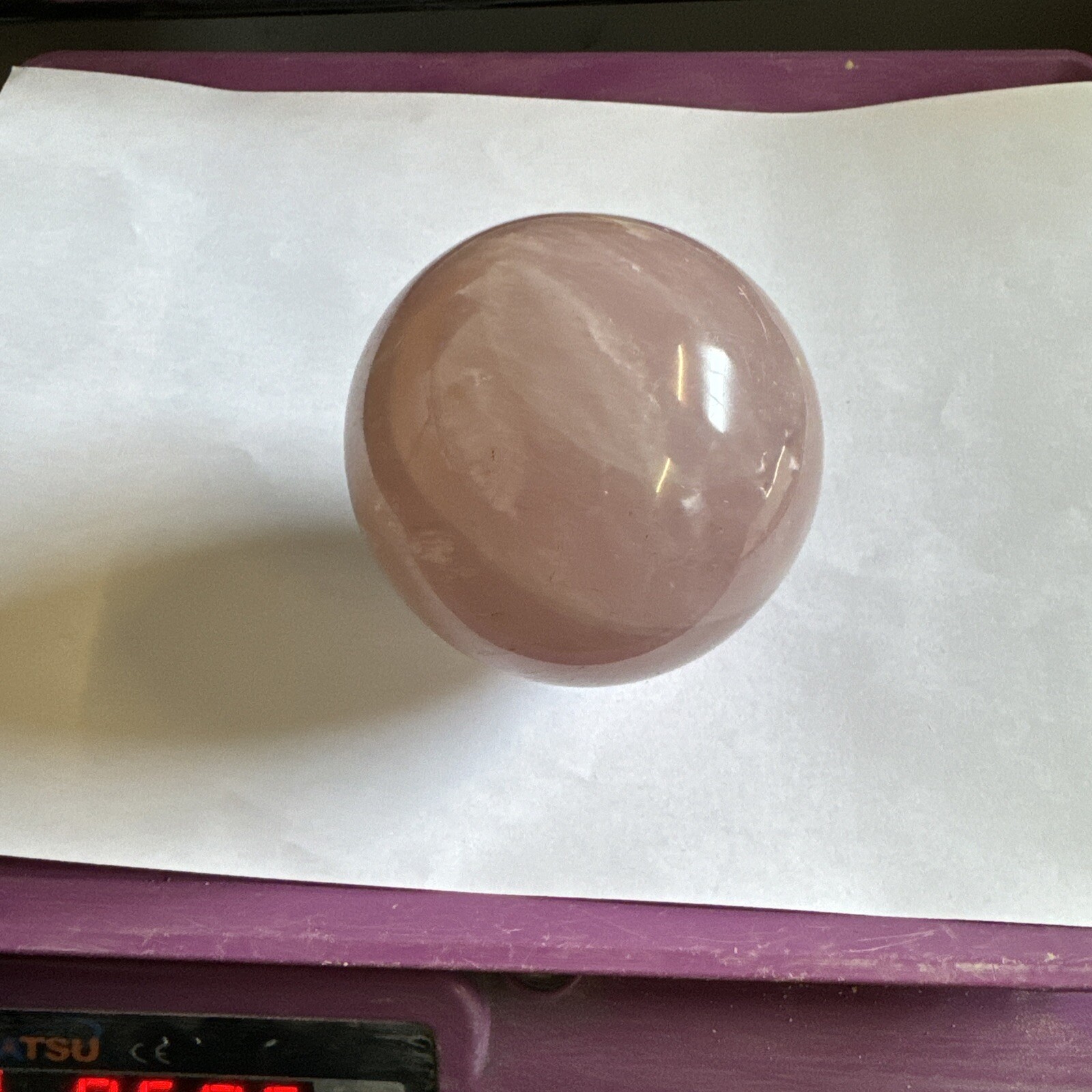 Rose Quartz Polished Sphere (Stand Included) 7.9 cm UK sellers F65#SP4