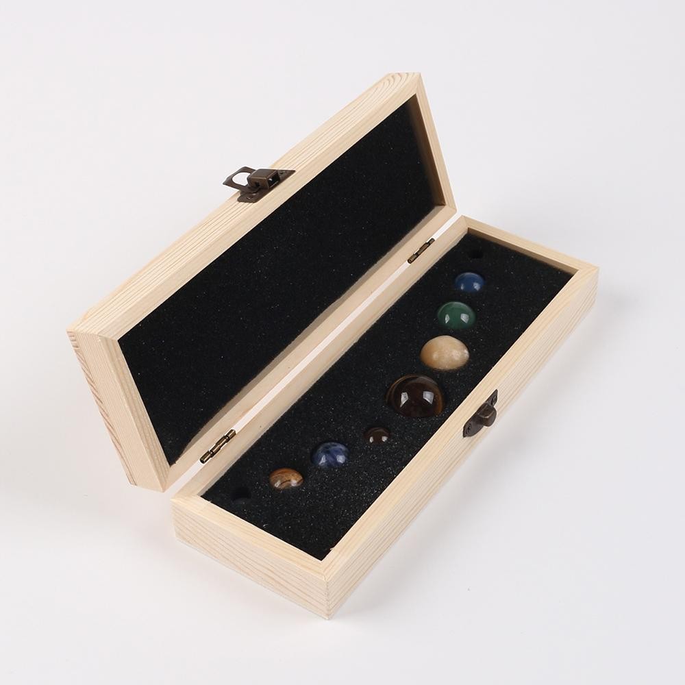 Solar System Gemstone Planet Spheres Set Crystal Galaxy Model Home Decor Gift