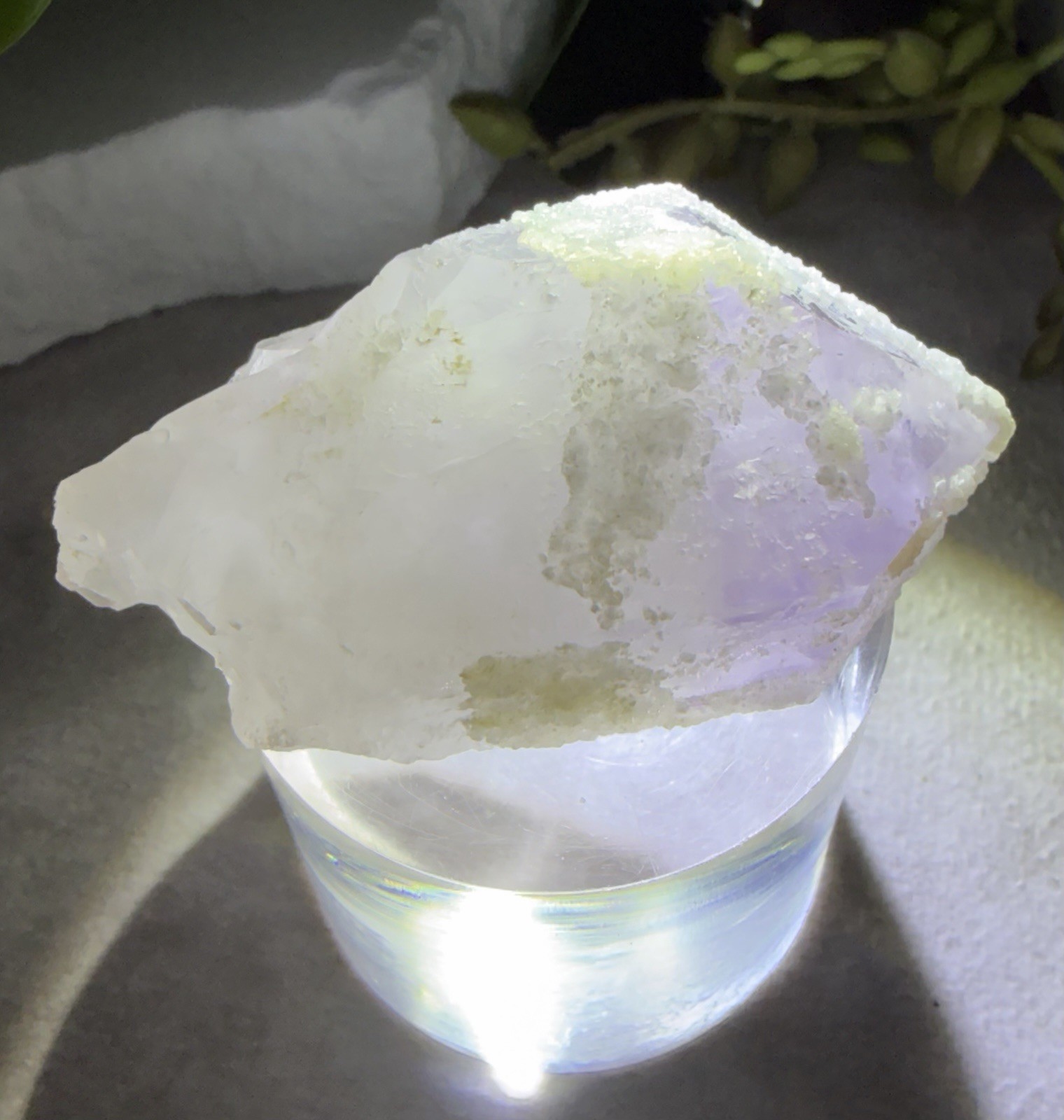 Crystal 67g Amethyst Point W/ Sugar Quartz Coating Cluster Specimen Mineral Raw