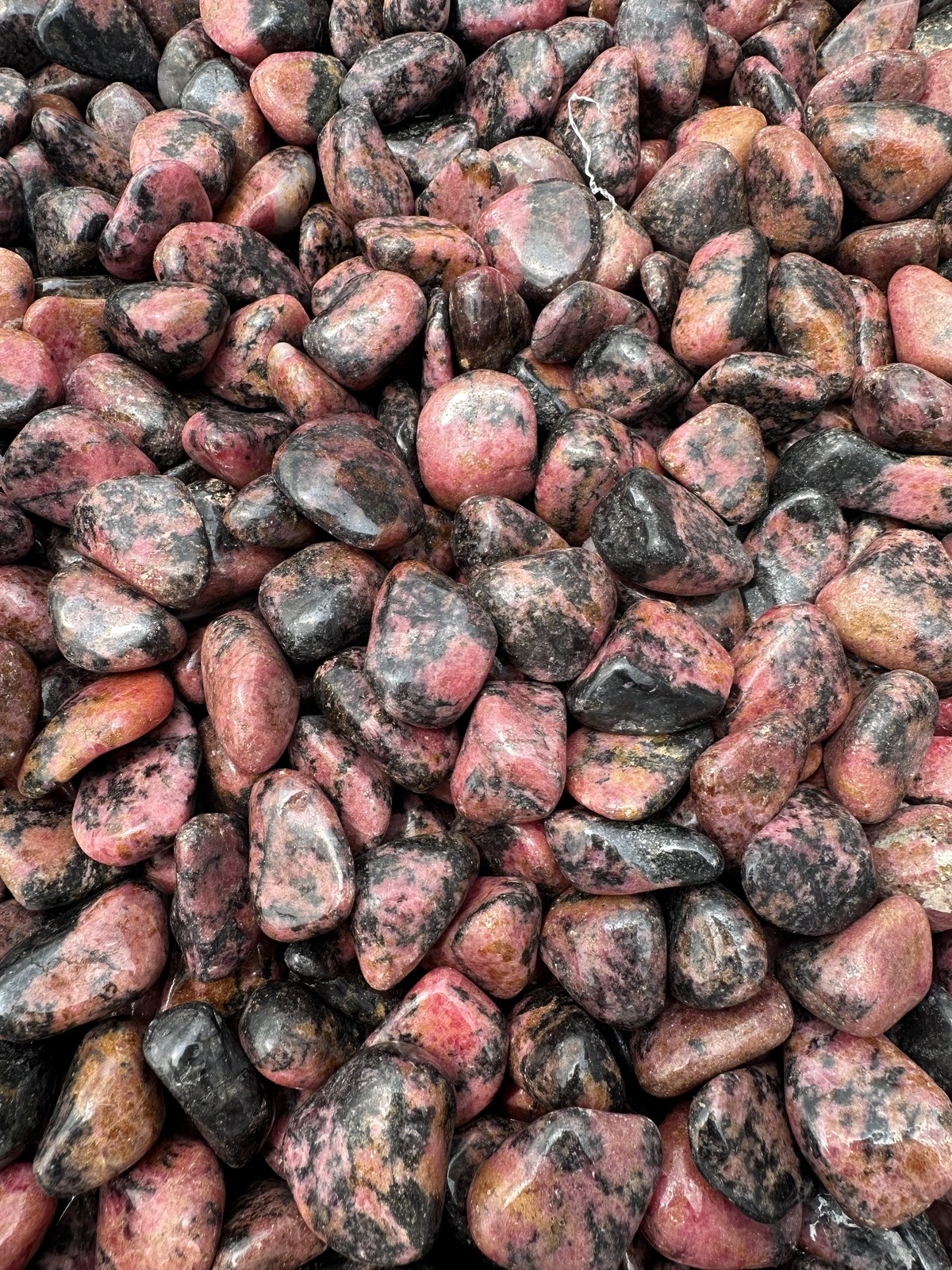 Rhodonite Tumbled Stone – Polished Natural Rhodonite Crystal from Mozambique