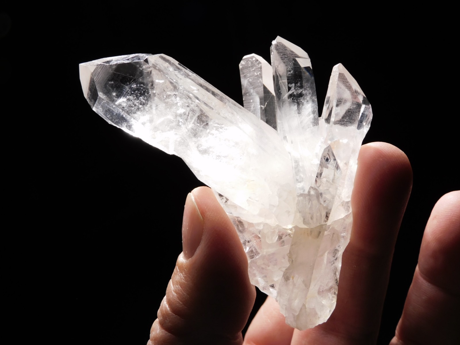 VERY TRANSLUCENT Quartz Crystal Cluster Collier Creek ARKANSAS 75.4gr