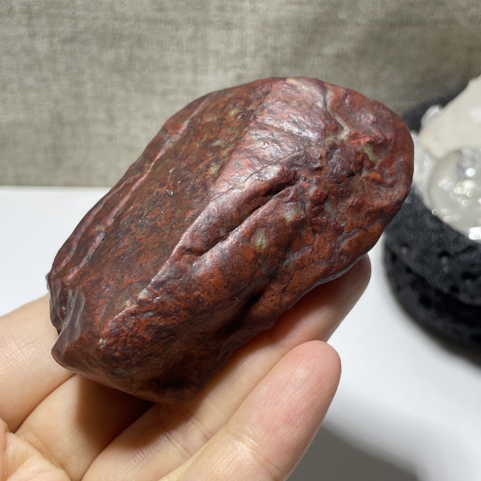 167g Natural Iddingsite meteorite specimen raw stone from China a6226