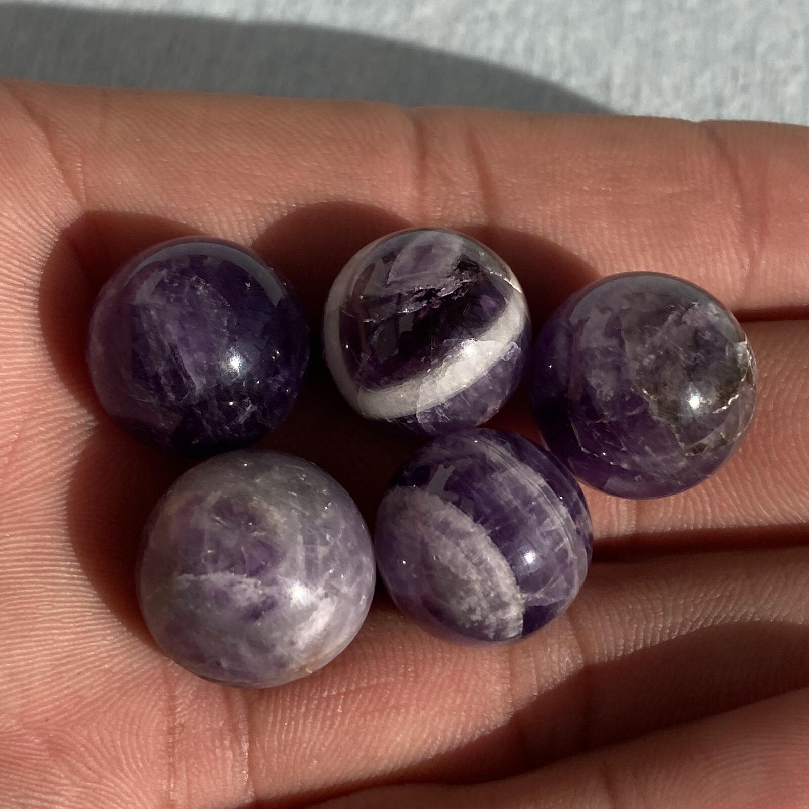 10pcs Natural dreamy Amethyst Ball Quartz Crystal Sphere 15mm+ Polishing Gem