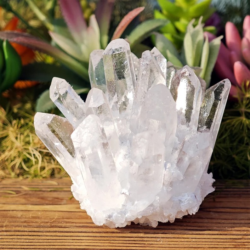 200g+ Rare Large Raw Clear Quartz Crystal Cluster Quartz Mineral Specimens Decor