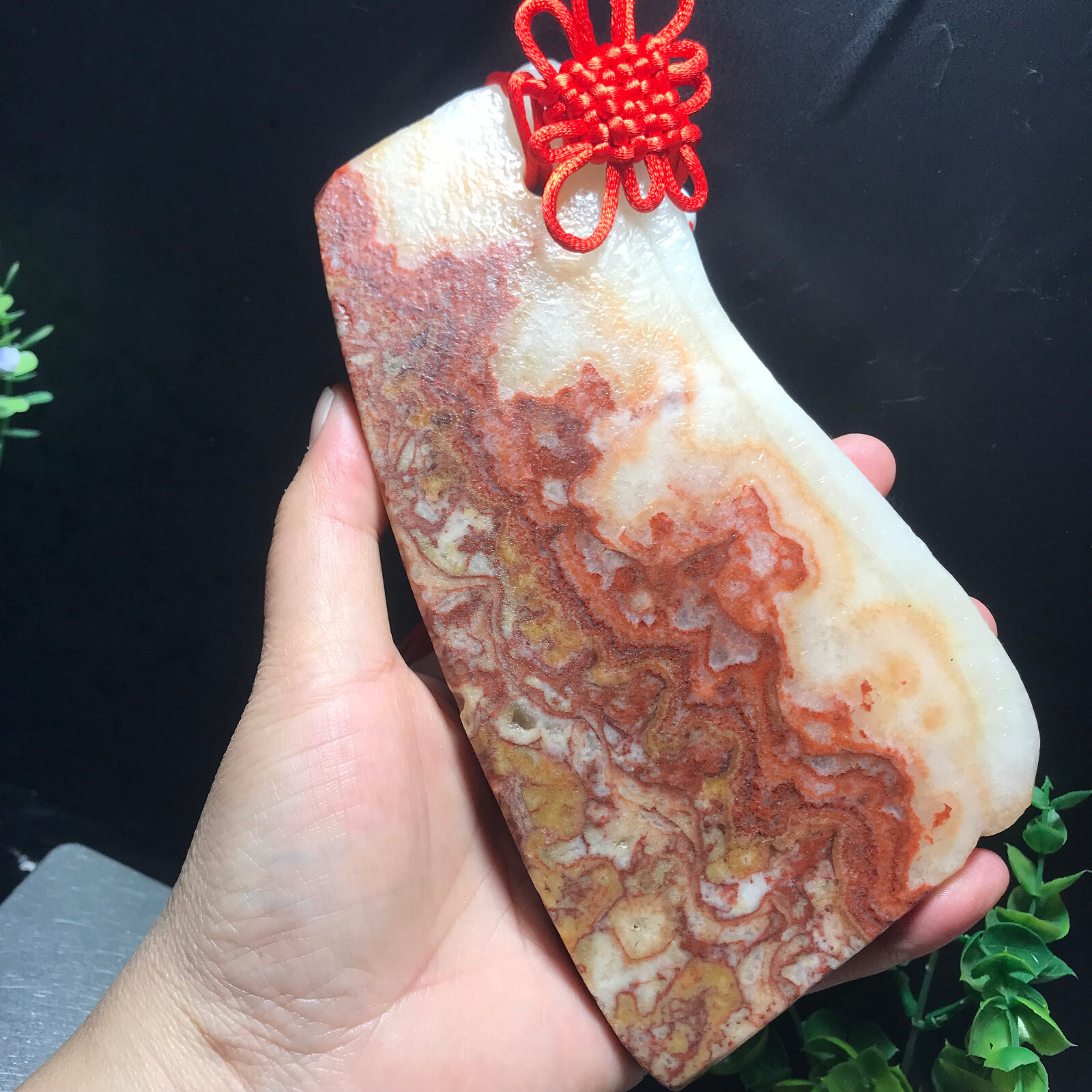 369g Natural Rare Pork stone quartz crystal Specimen Meditation Soothing 02