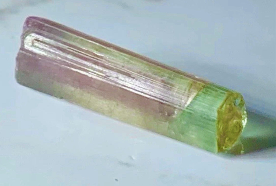 Untreated Rare Natural Watermelon Tourmaline Crystal Raw Rough Specimen