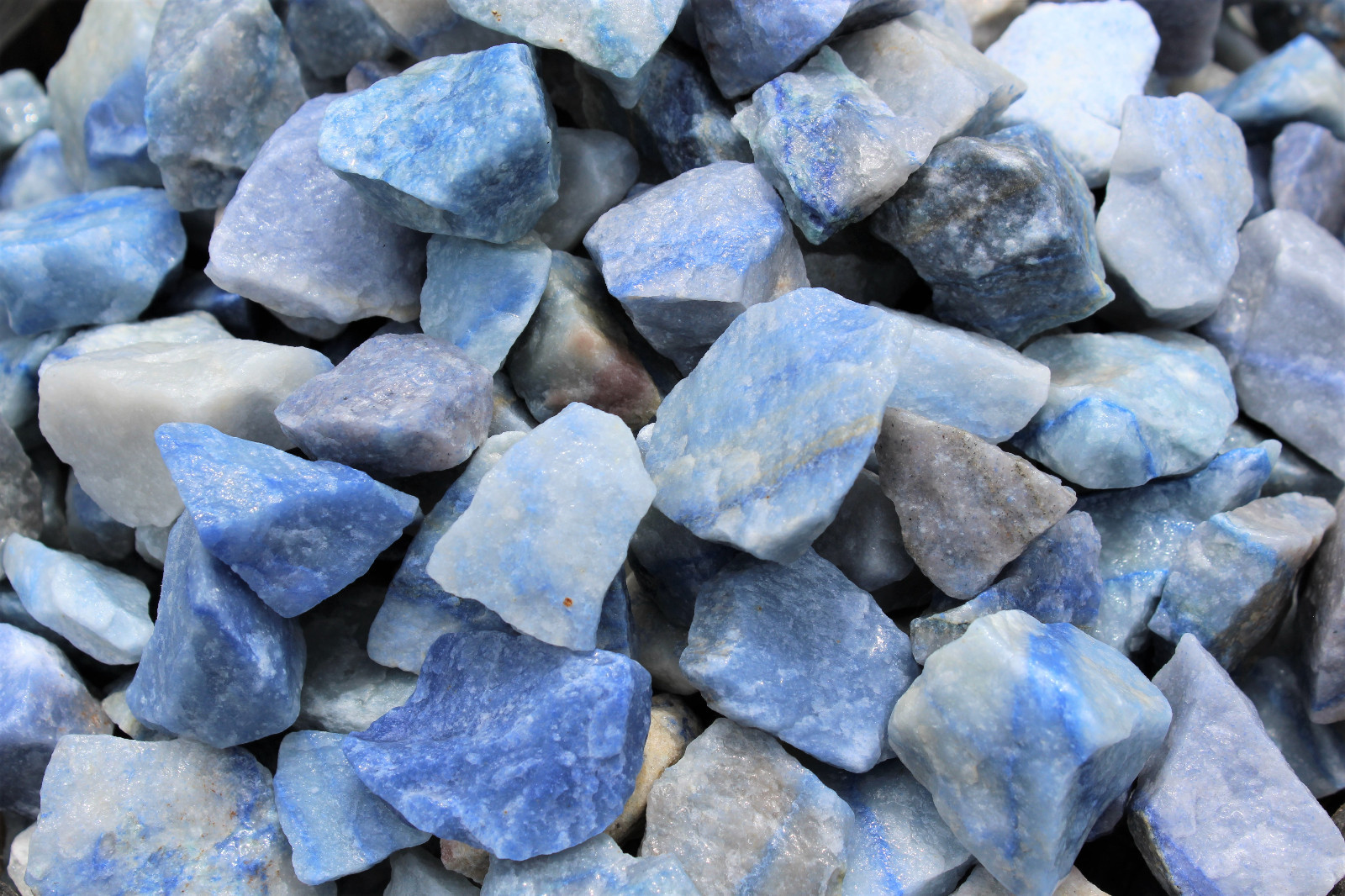 2 lb Blue Quartz Rough Crystal (Natural Raw Gemstone) Wholesale Bulk Lot
