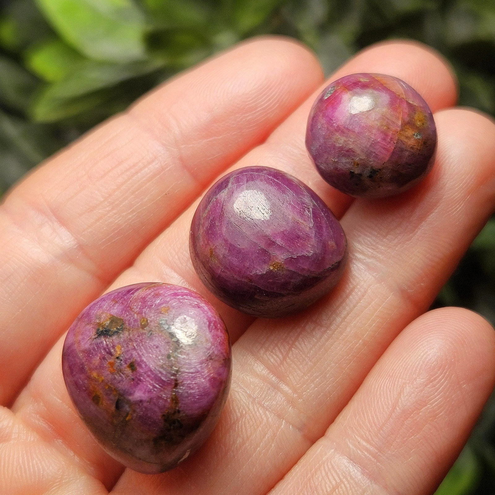 Ruby Tumbled Stone, Polished Indian Ruby Crystal
