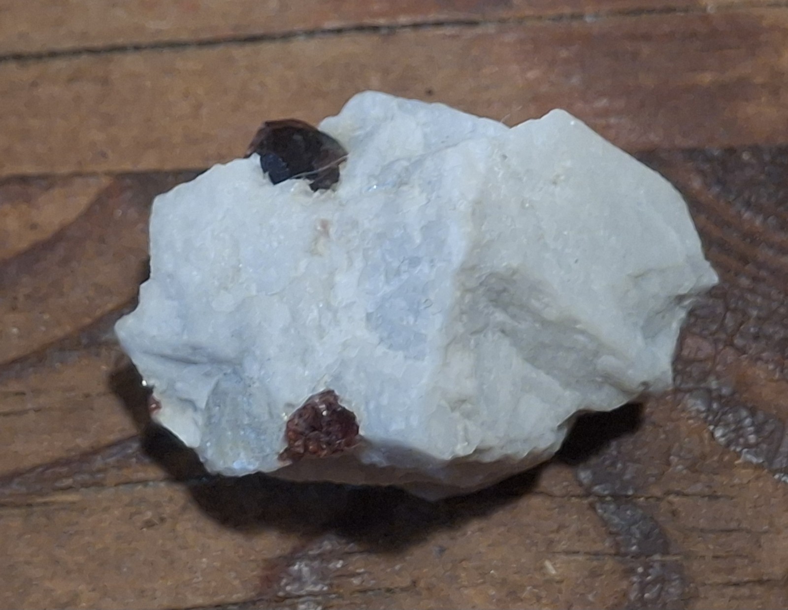 Natural Almandine Garnet Crystal in Feldspar Matrix Pegmatite Mineral Specimen