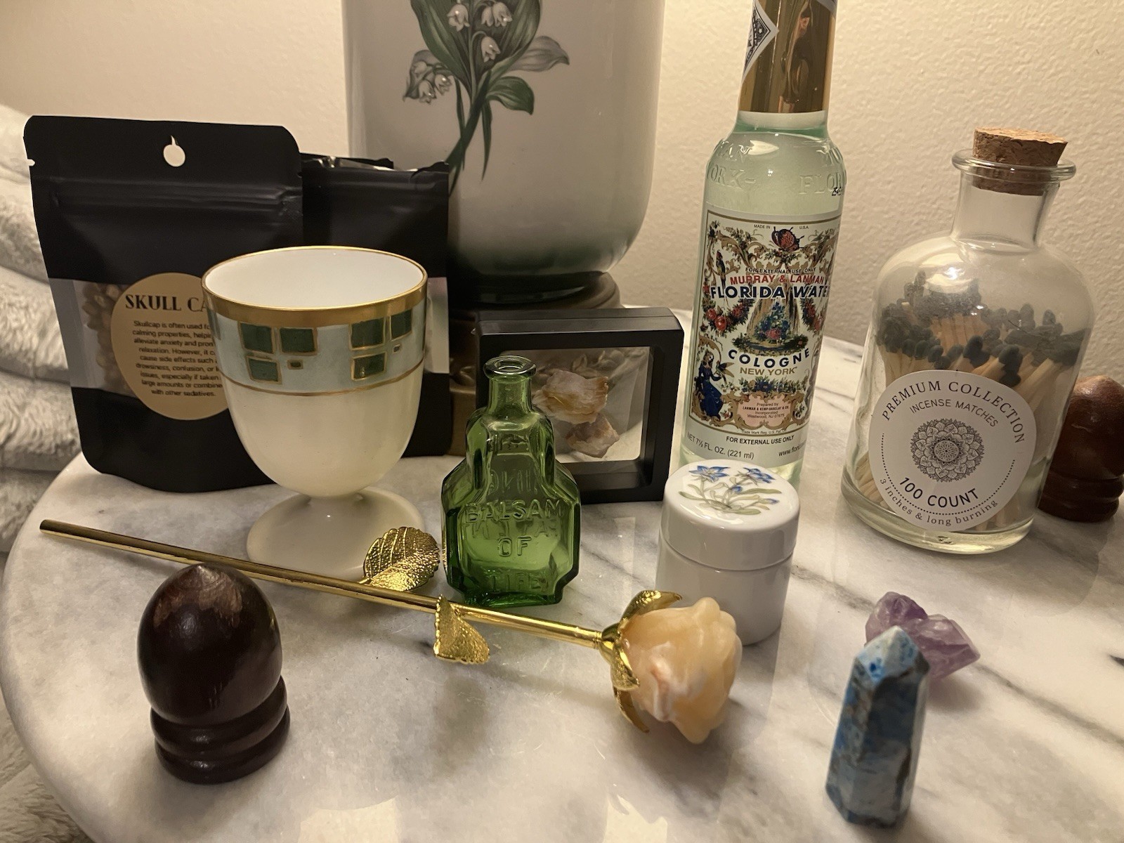 Metaphysical Supplies Bundle Lot 12 Piece Mix Stones Herbs Crystals Matches