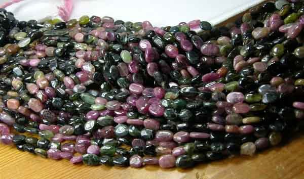 India 100% Natural Multi-Color Watermelon Tourmaline Beads Strand 14″