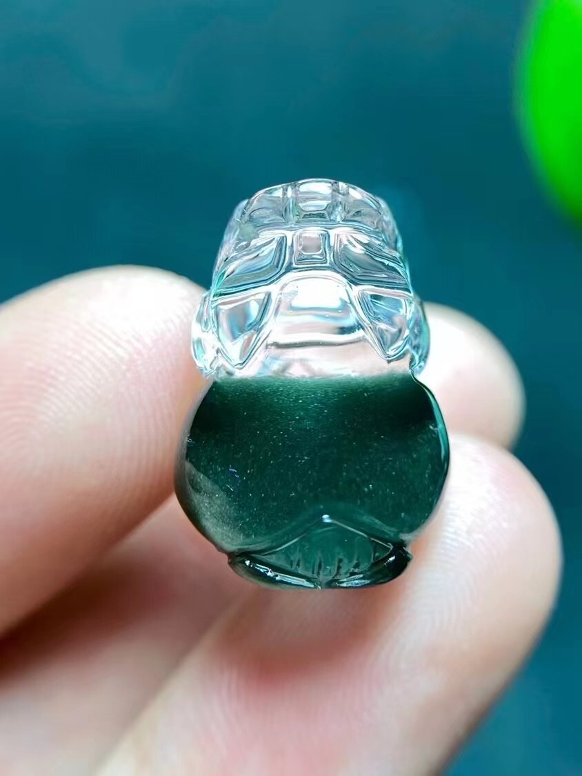 AAAAA Natural Green Phantom Quart Crystal Pendant Sphere Necklace