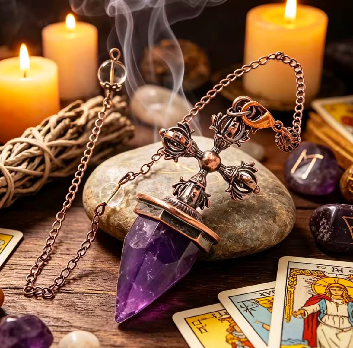 1pc Natural Crystal Pendulum Divination Reiki Spiritual Multi Stones Quartz
