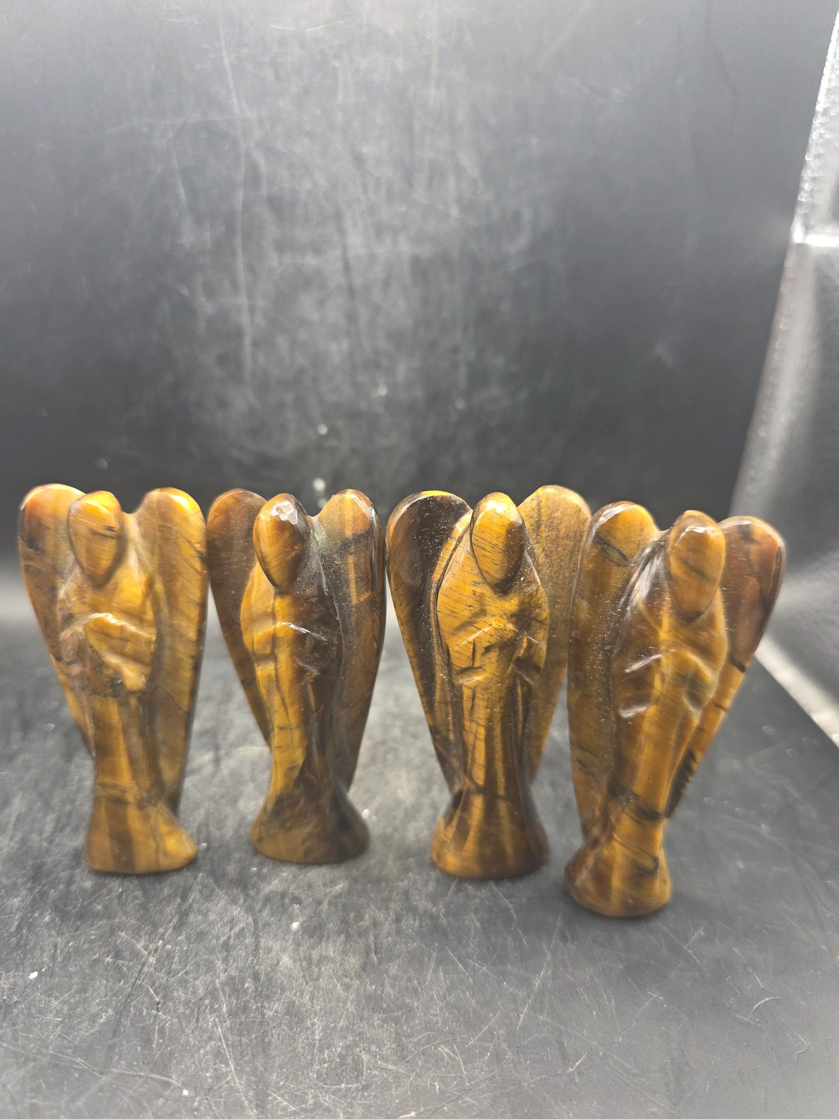 Tiger eye gemstone angel! 3 inches tall, 1.6 ounces