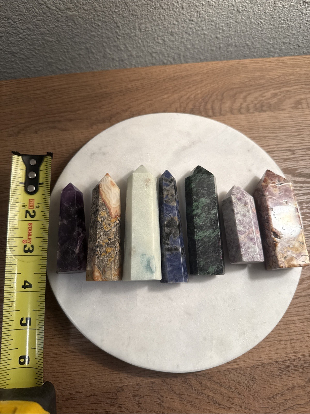 Varied Crystal Tower Set of 7