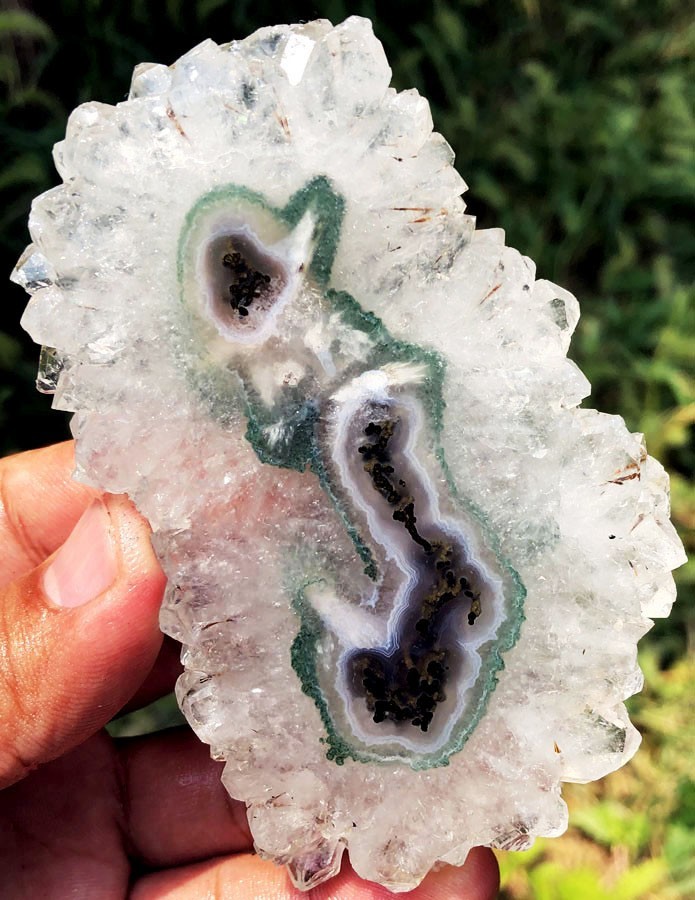 150.8g WOW! Boutique Natural Trapiche Star Green Amethyst Flower Specimen ia3362