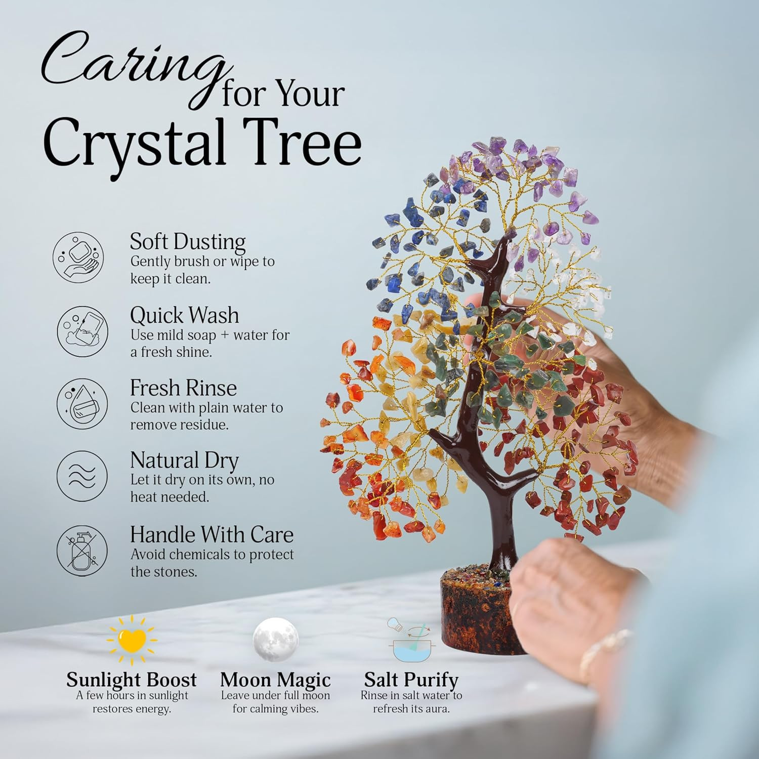 7 Chakra Tree of Life – Crystals & Healing Stones | Birthday Gifts for Women | C