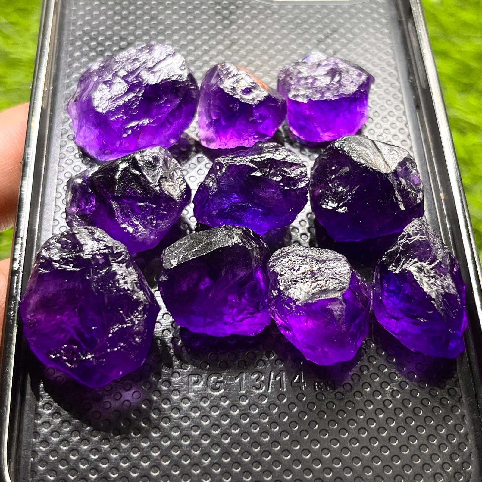 303 Ct Natural Amethyst Rough Lot – 10 Pieces Deep Purple Raw Quartz Crystals
