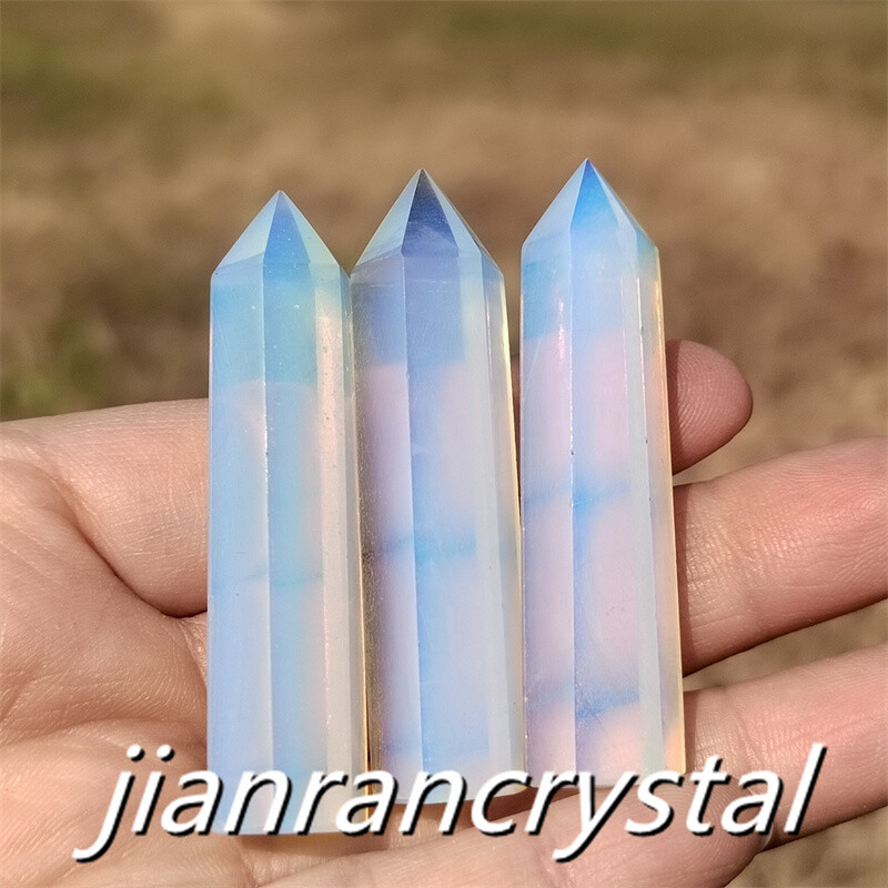 3pcs Opalite Wans Quartz Crystal Obelisk Point Tower Healing 5.5cm