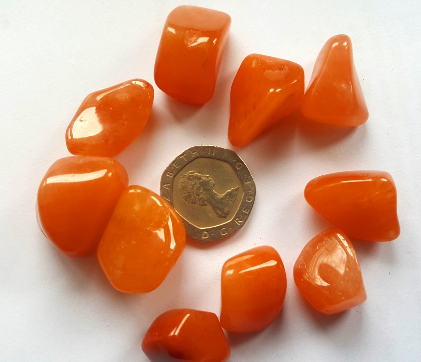3 Carnelian Tumbled Stone 15-20mm Healing Crystals Chakra Gemstone Reiki Uruguay