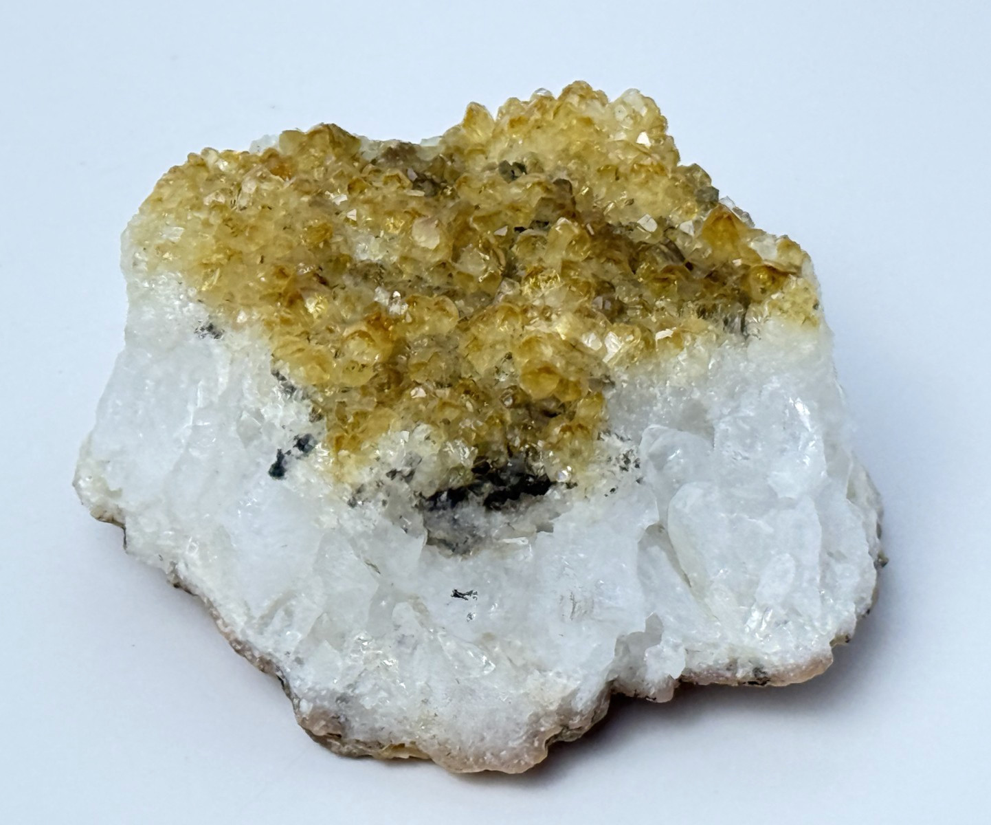 Golden Citrine Raw Crystal Cluster Geode 308 Grams