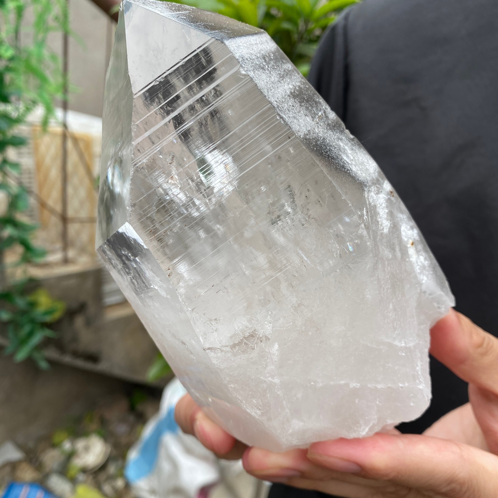 1600g A++Large Natural clear white Crystal Himalayan quartz cluster /mineralsls