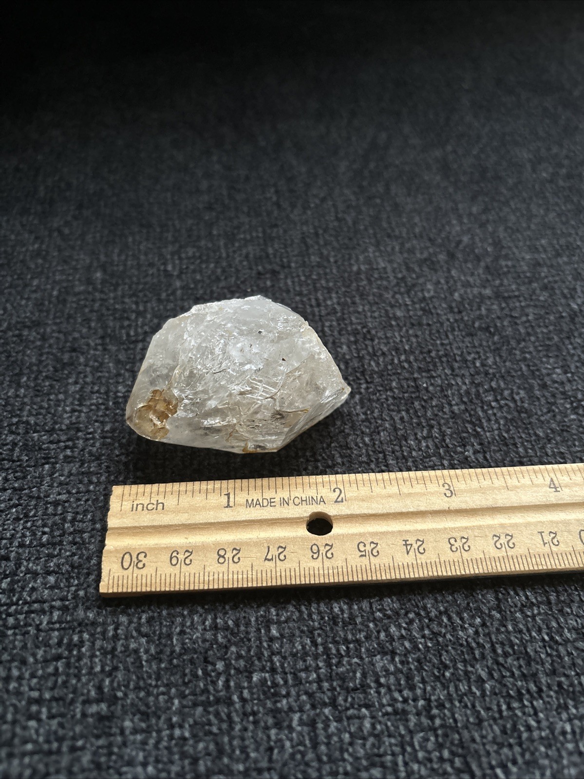 Herkimer Diamond Quartz Crystal 2.25in x 1.5in, 3oz