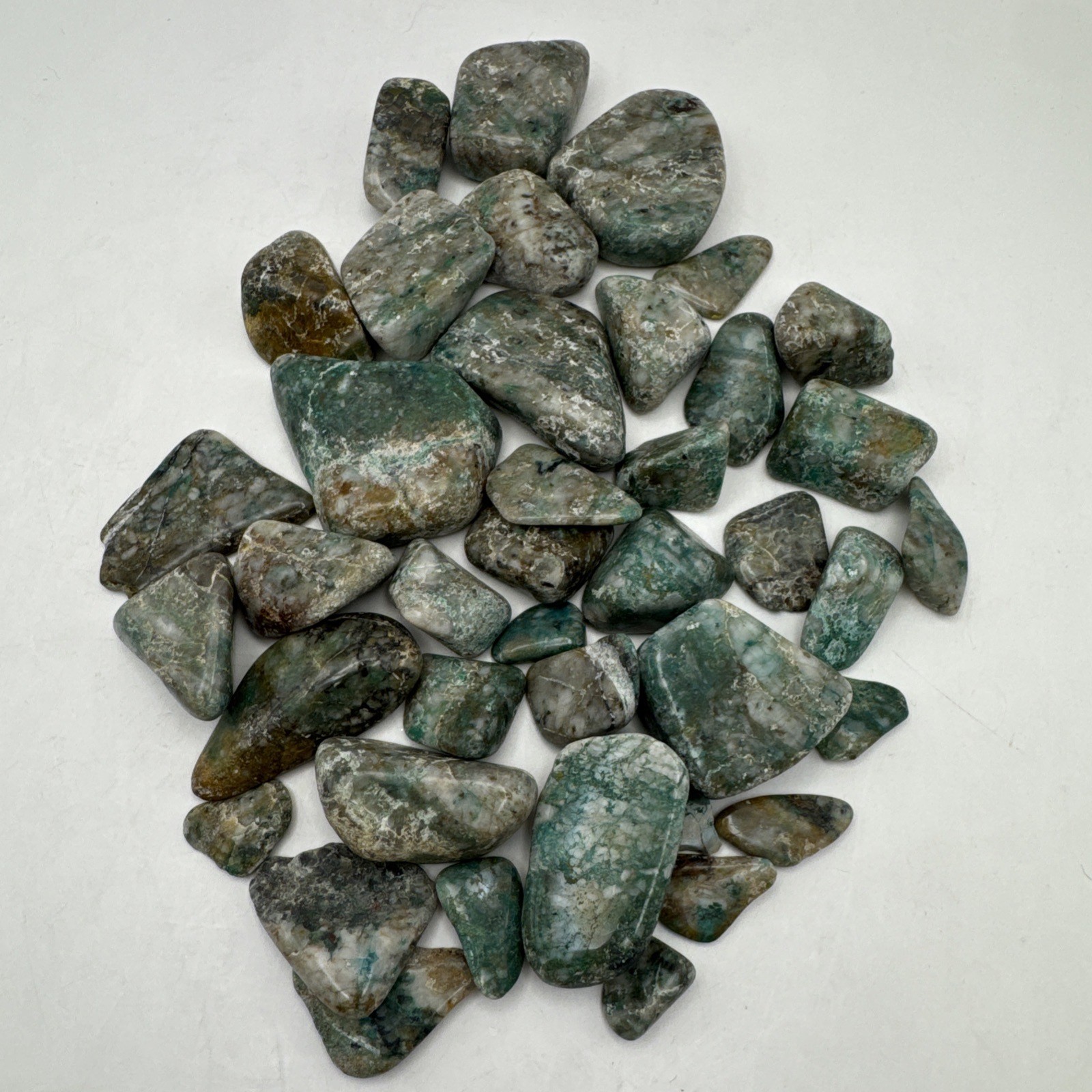 Natural African Turquoise Jasper Tumbled Stones Bulk Craft Crystal Lot 1.4lb