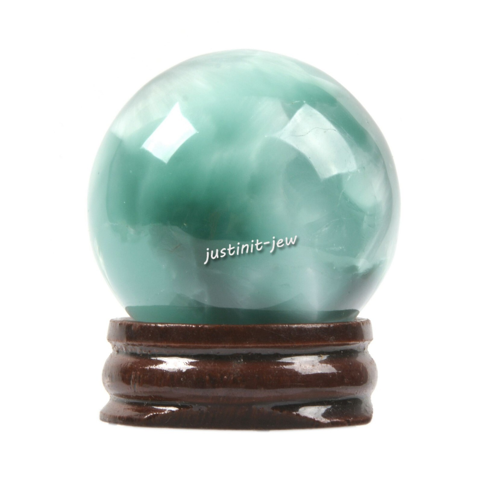 38mm Natural Gem Crystal Round Ball Sphere Sculpture Healing Figurine