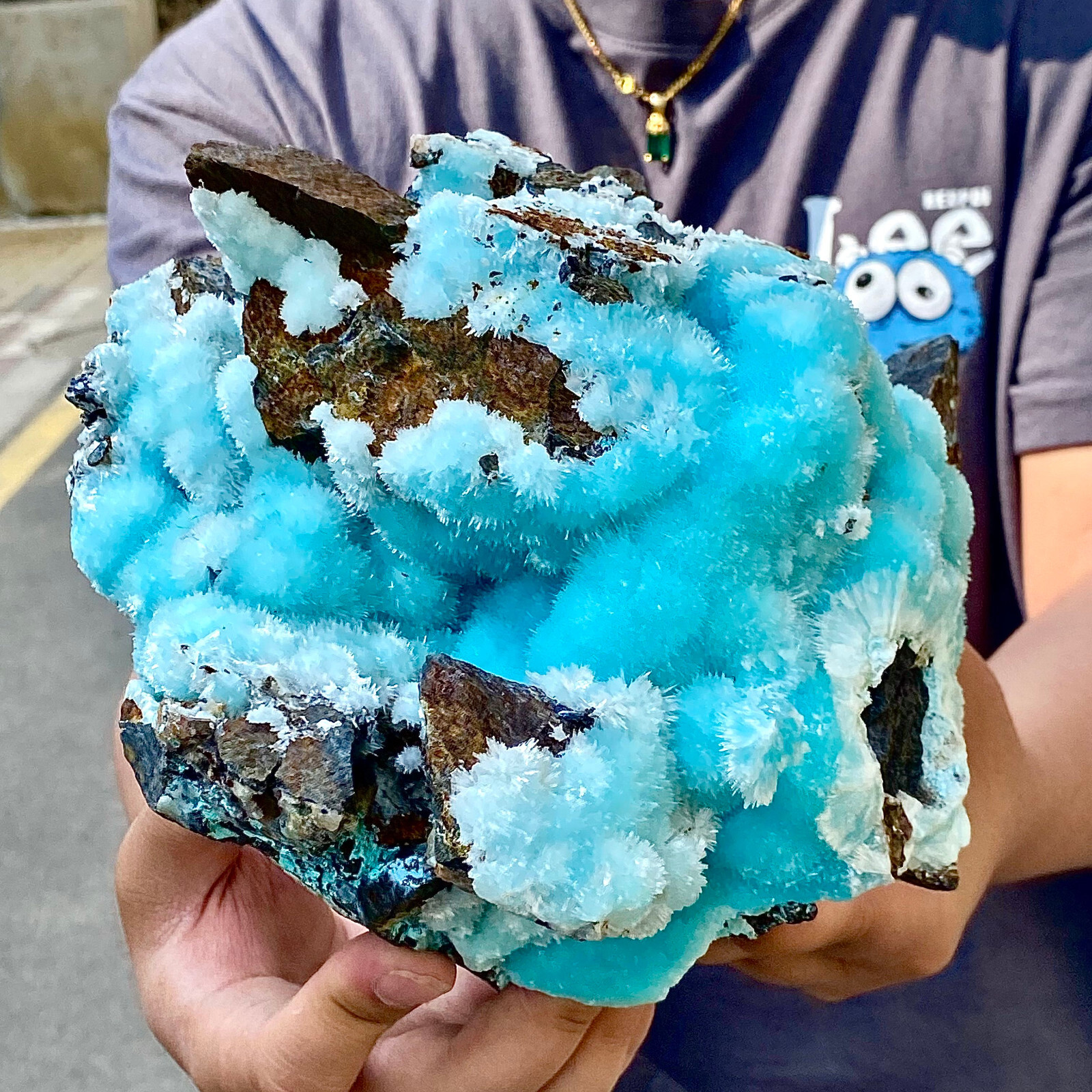 8.47LB sea patterned natural blue textured crystal, Chinese blue Aragon stone