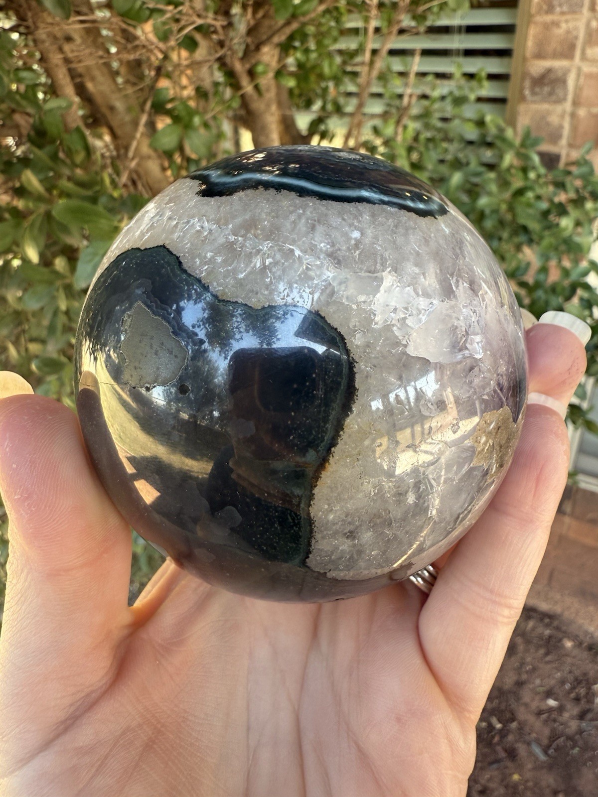 Large 87mm Toothy Amethyst Crystal Druzy Sphere 1lb 12 Oz Purple Phantoms Ball