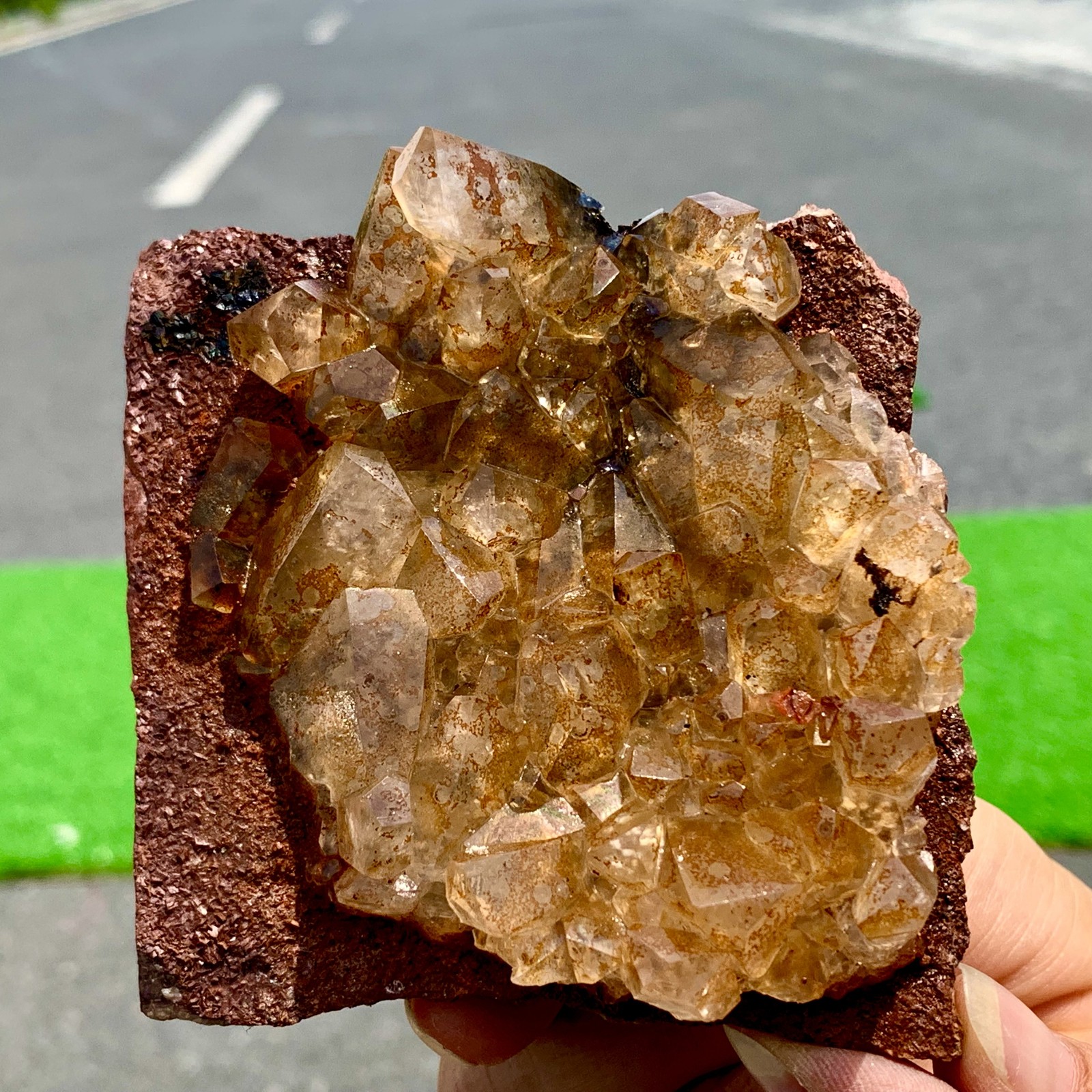 370G Natural beautiful Benz Calcite textured top crystal mineral Specimen