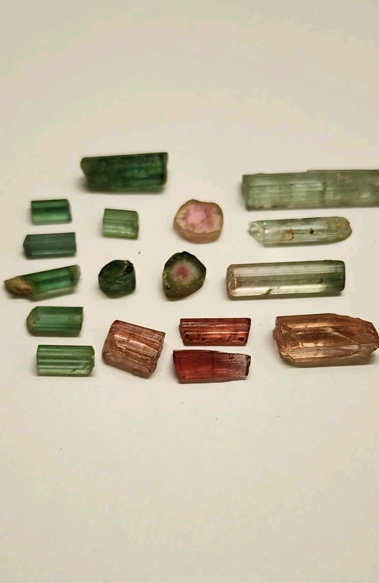 30cts Beautiful Multi Color Tourmaline Lot Gemmy Crystals