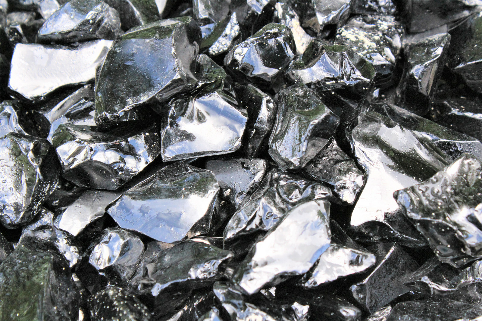 2 lb Rough Black Obsidian Crystals: Natural Raw Stones Wholesale Bulk Lot