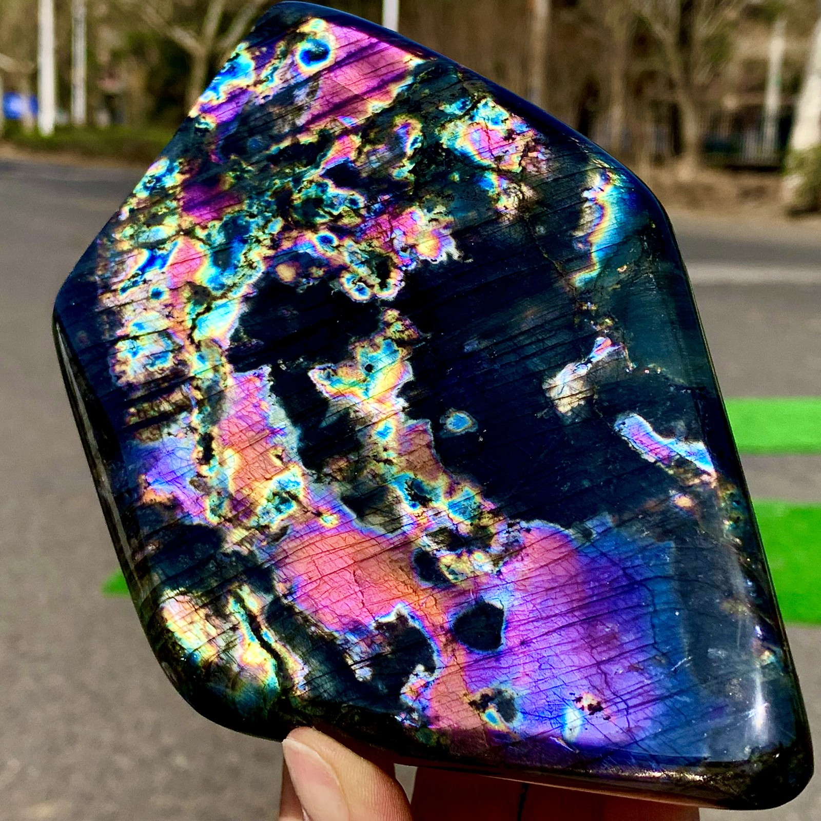 2.81LB Natural Gorgeous Labradorite QuartzCrystal Stone Specimen Healing