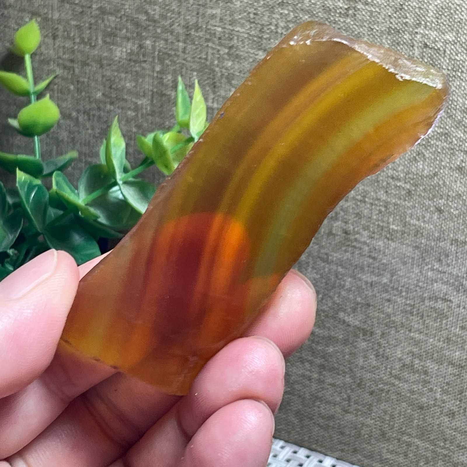 Fluorite stone – Polished Rainbow Fluorite Stone Slab home decor 60g E3964
