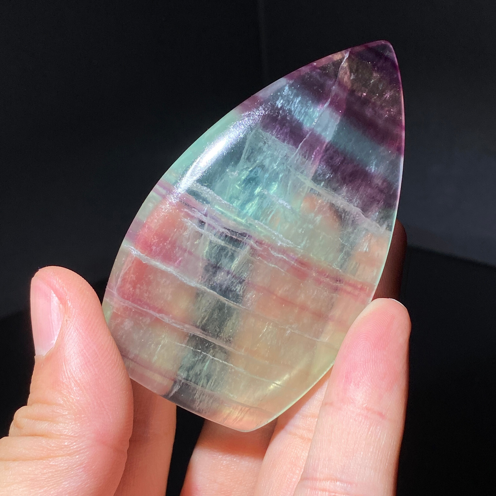 103G Natural colored fluorite crystal column obelisk healing specimen