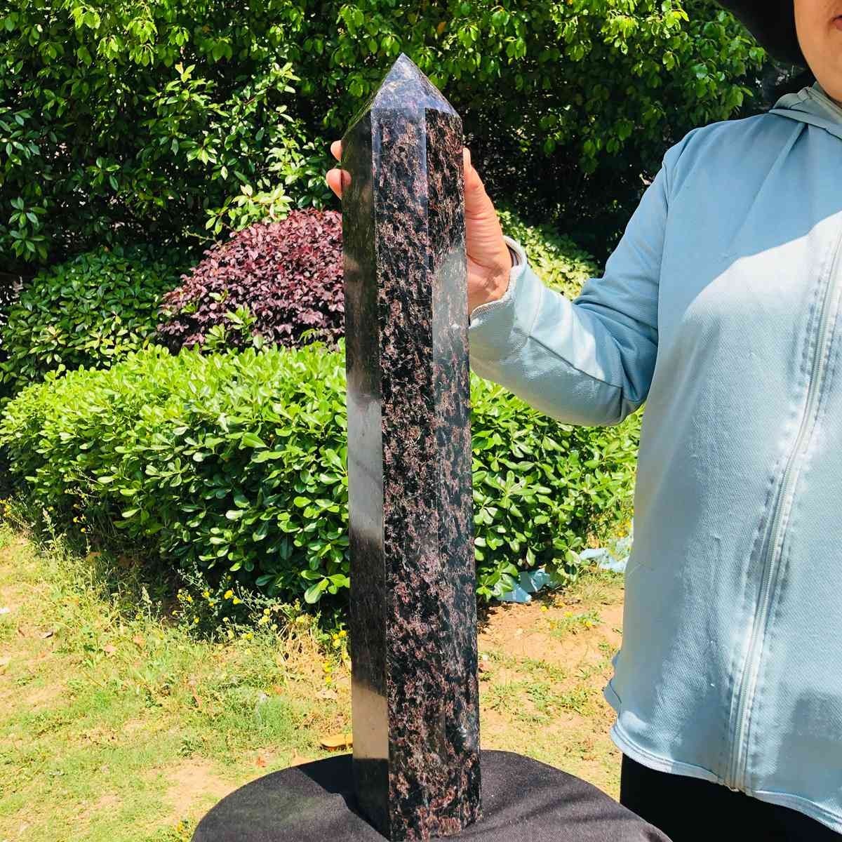 16.85LB Natural Fireworks Stone Obelisk Quartz Tower Crystal Wand Point Healing