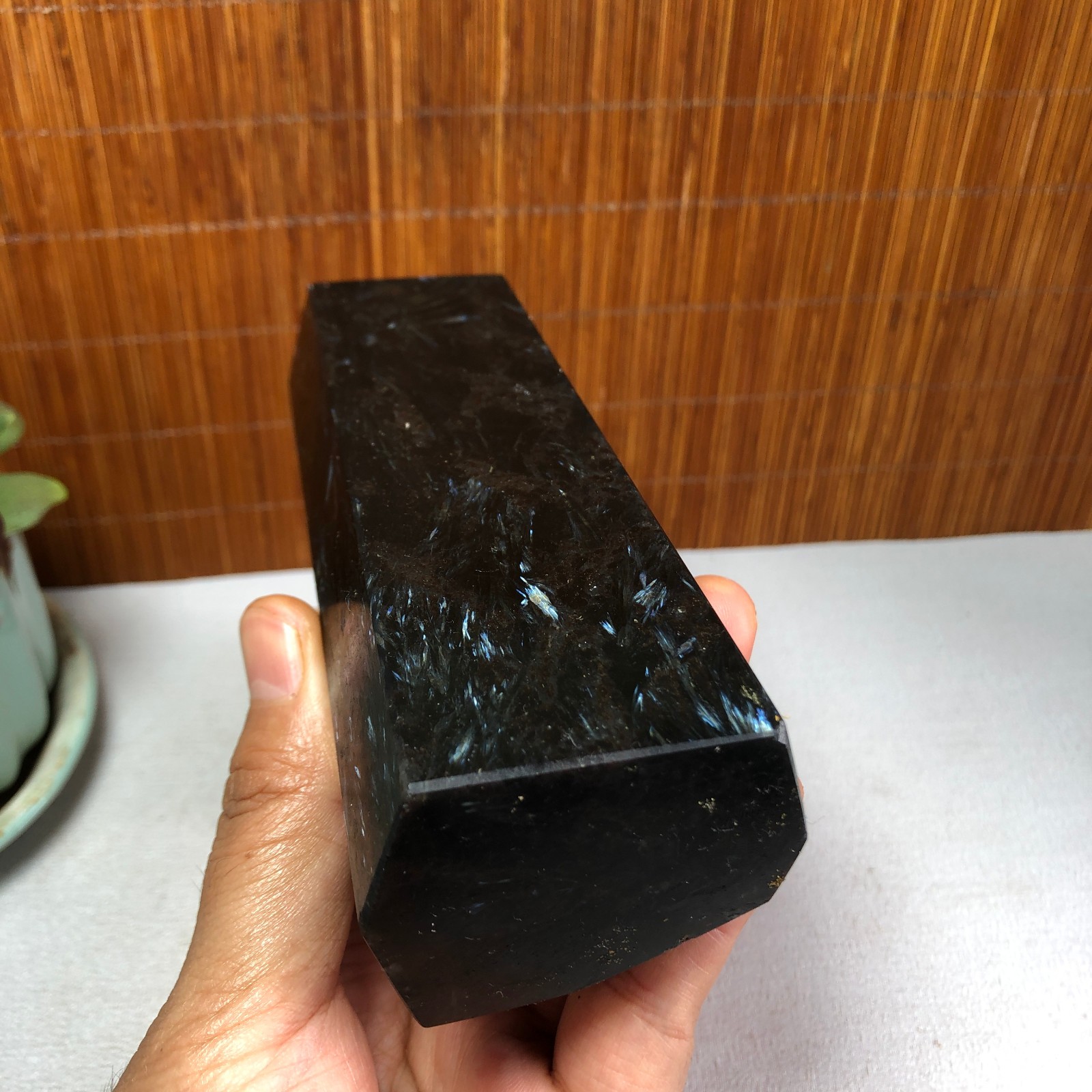 151mm Natural Fireworks Stone wand Obelisk Crystal specimens 726g A1132
