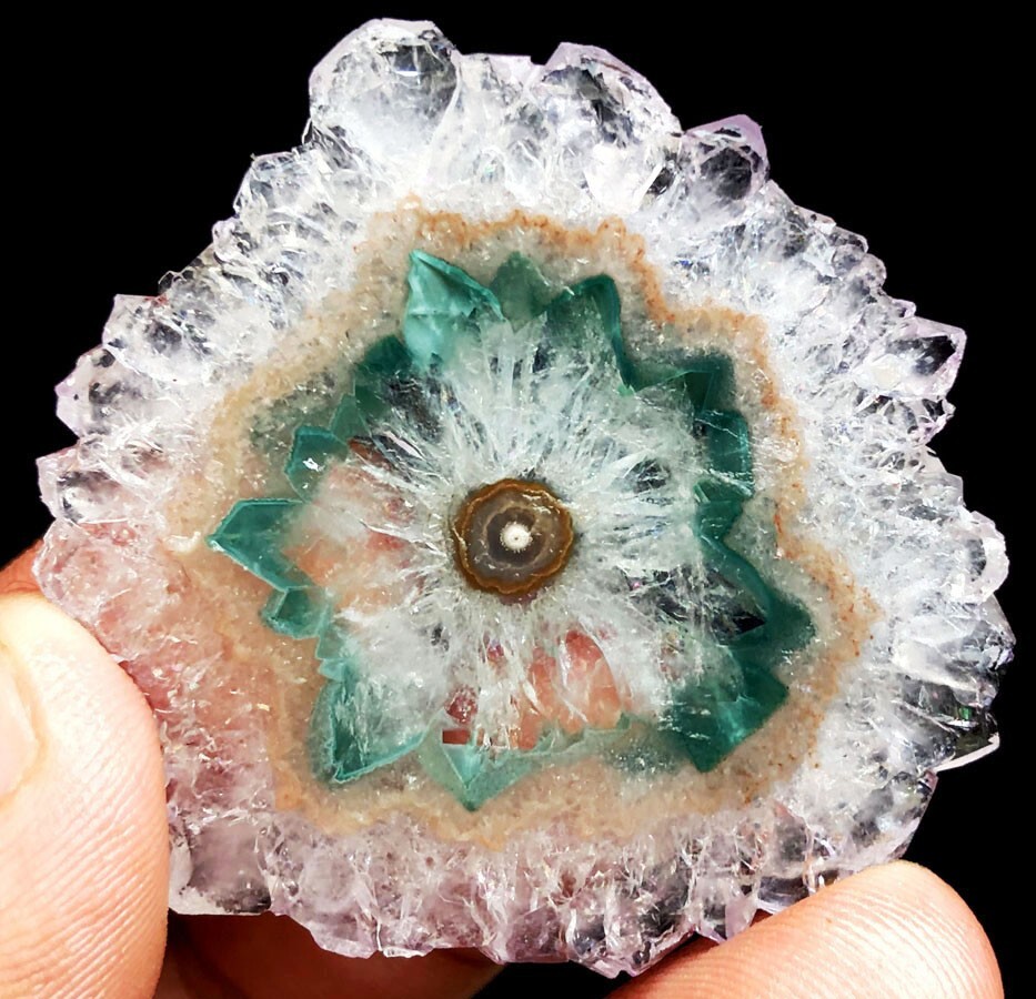 100CT WOW! Boutique Natural Trapiche Star Green Amethyst Flower Specimen ip1377