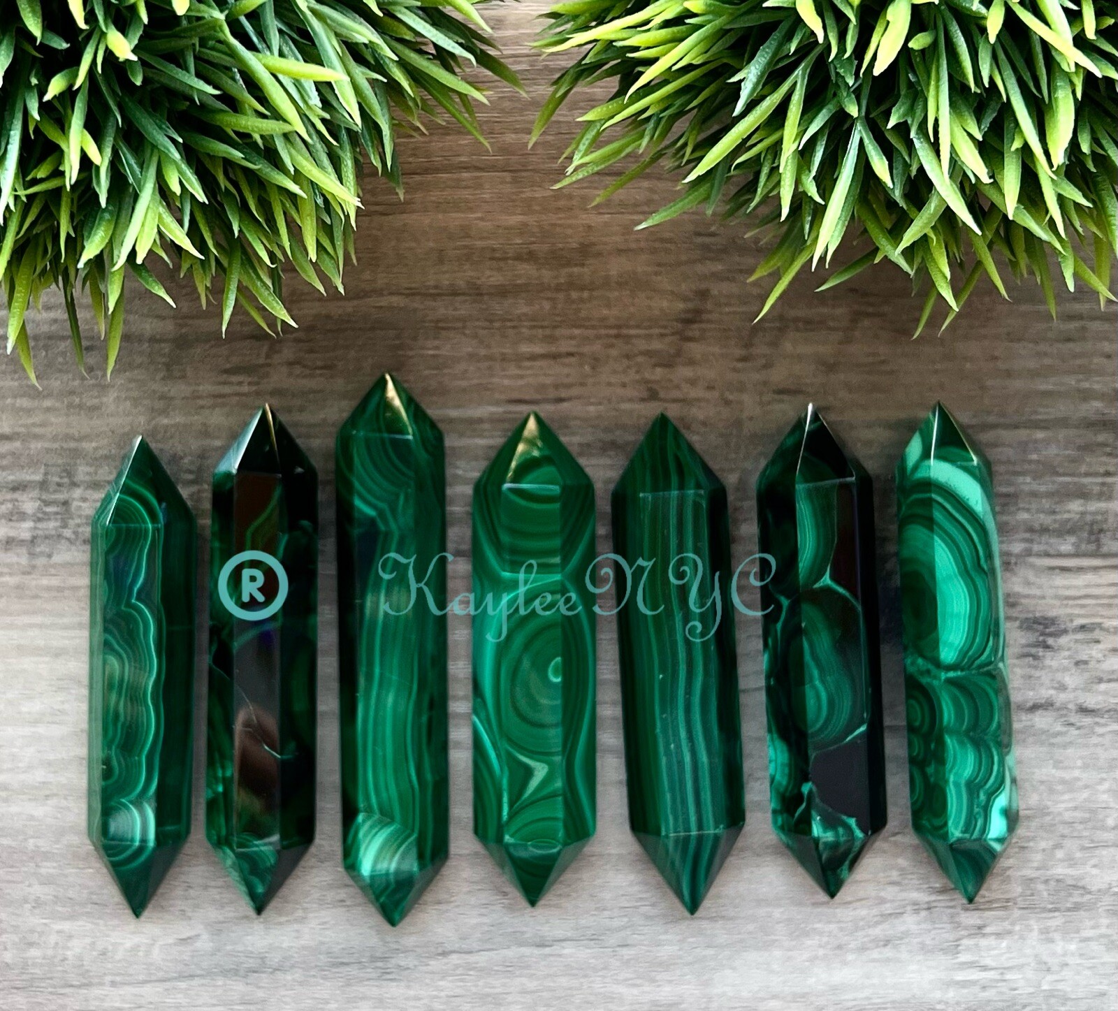 Wholesale Lot 1 Lb Natural Malachite Double Terminated Point Crystal