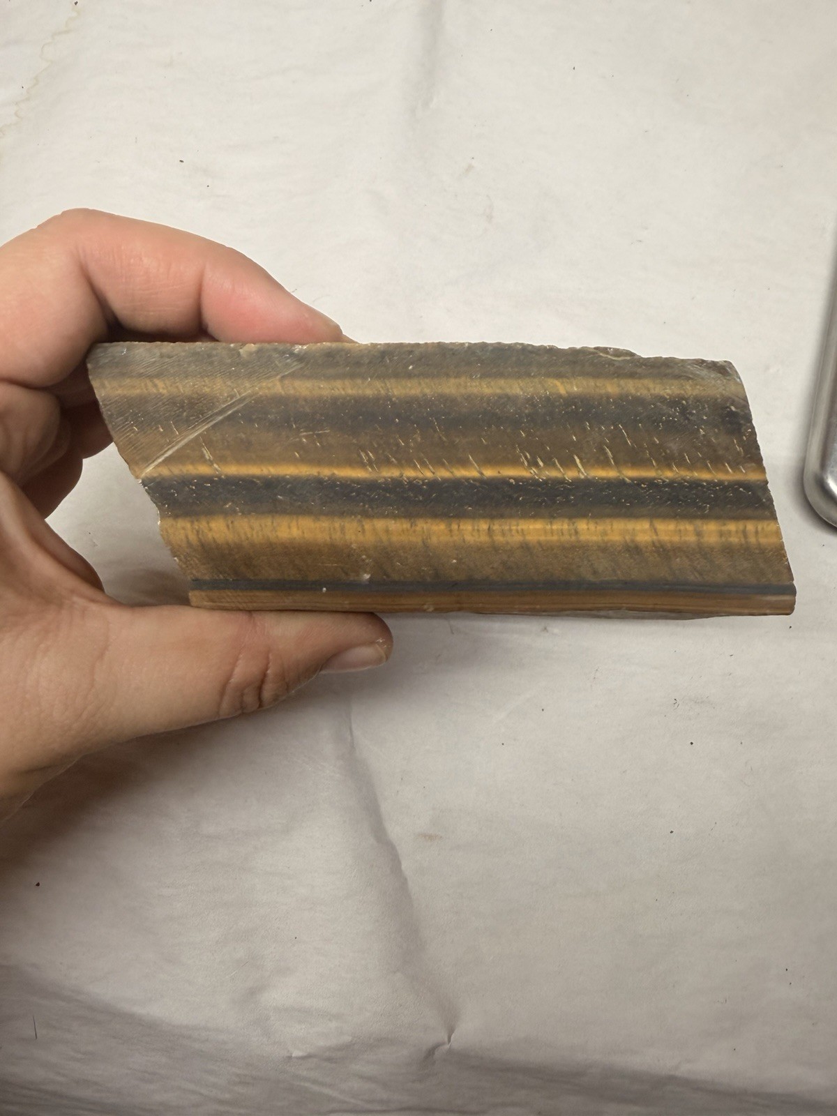 Natural Double Sided Flash Tiger’s Eye Stone Rock Specimen Rough 2.7 POUNDS