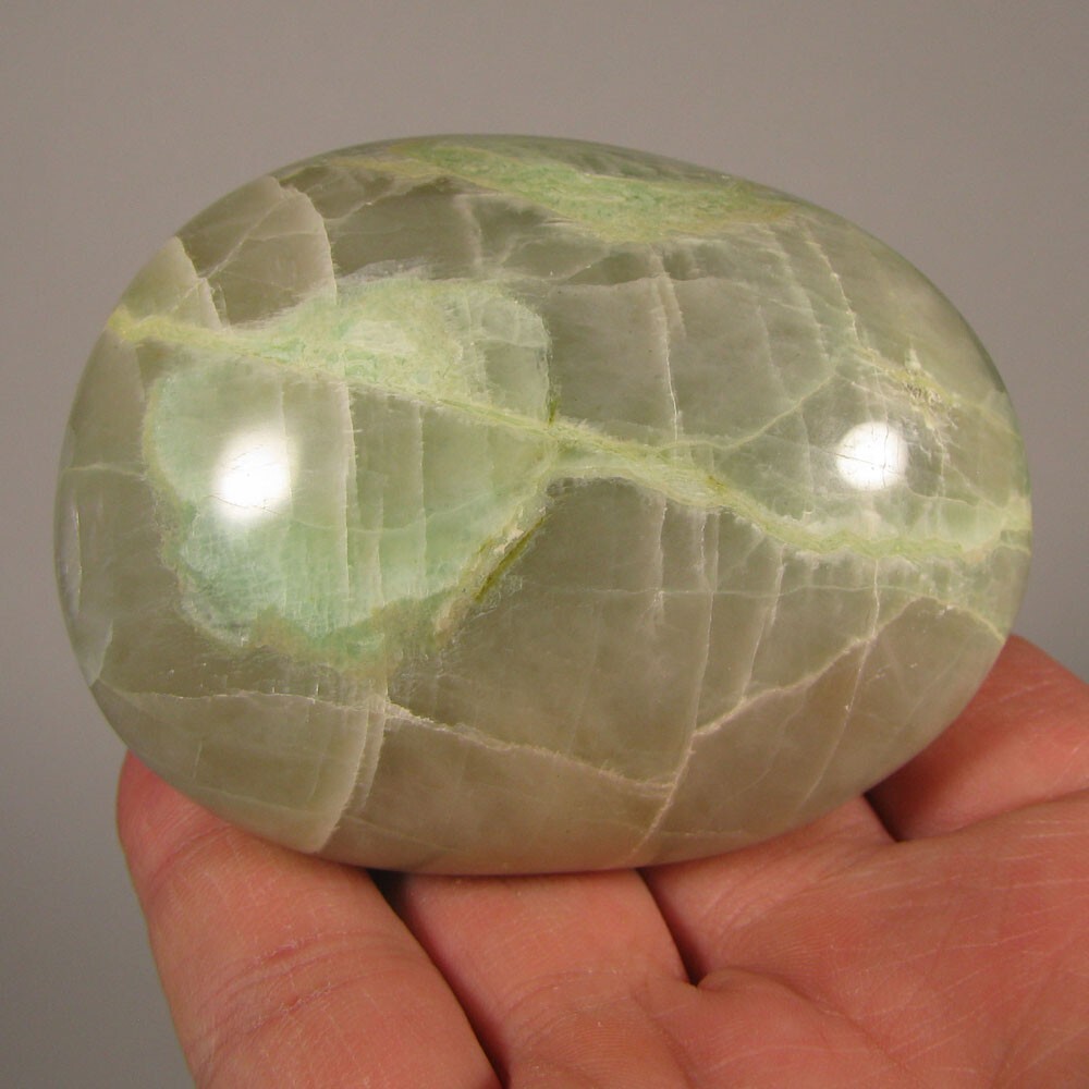 2.9″ GARNIERITE Nickel Polished Palm Stone – Madagascar