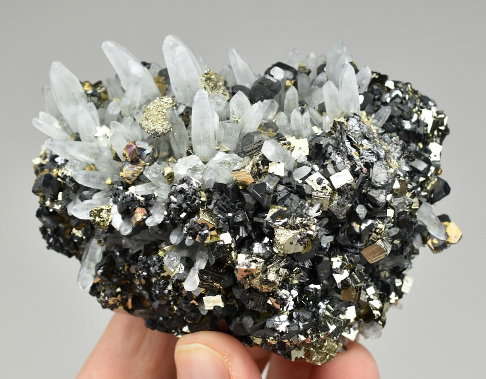 Quartz, Pyrite, Sphalerite – Oppu Mine, Aomori Prefecture, Japan