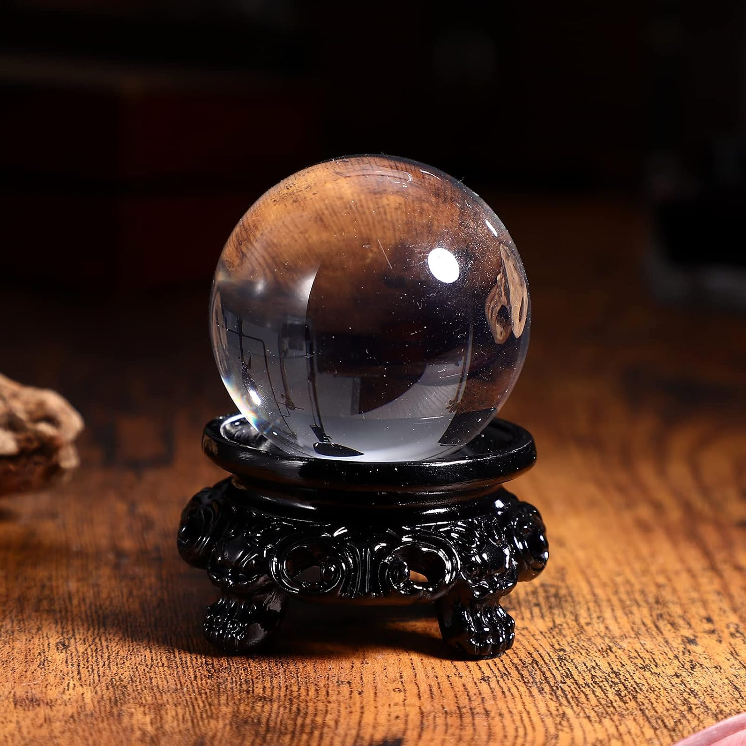 Wooden Stand for Crystal Sphere 1 Pc, 5X5X3Cm, Sphere Stand, Crystal Ball Stand,