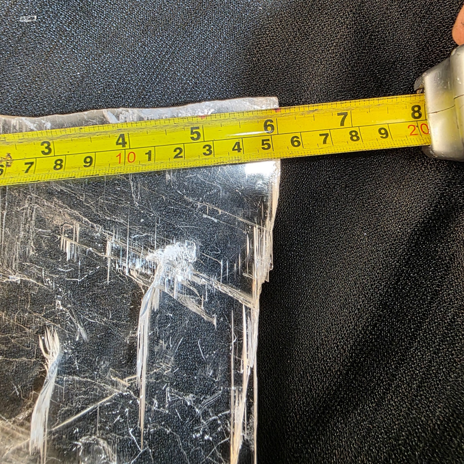 Selenite Crystal Slab Slice | Extra Large 480g | Natural Raw Clear | USA