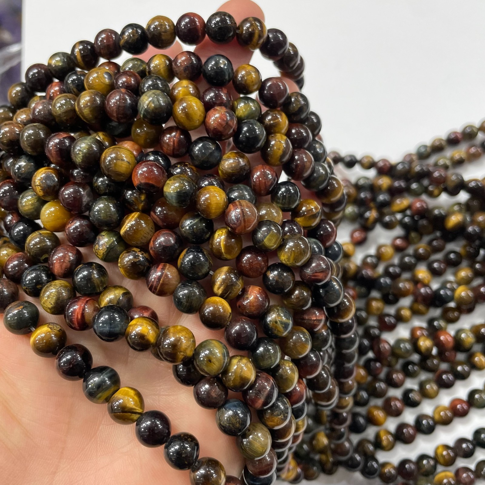 8mm agate round bead crystal string, 1 strand b16