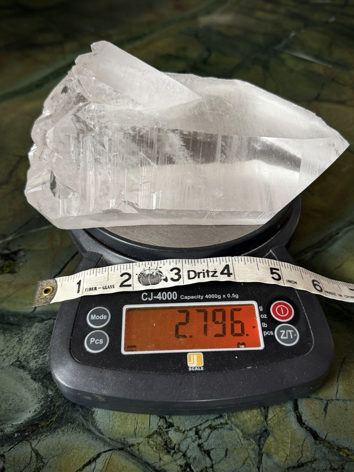 2.8LB Natural Lemurian Quartz Crystal Double Terminated Quartz Record Keeper