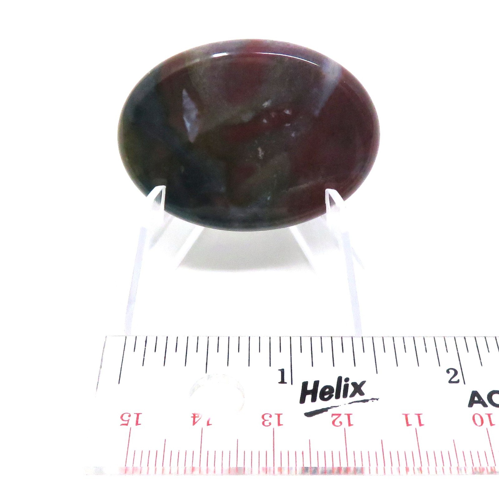 Indian Agate Worry Stone #1341 – 40mm x 30mm or 1.5″ x 1″ – 6mm Thick – Pocket