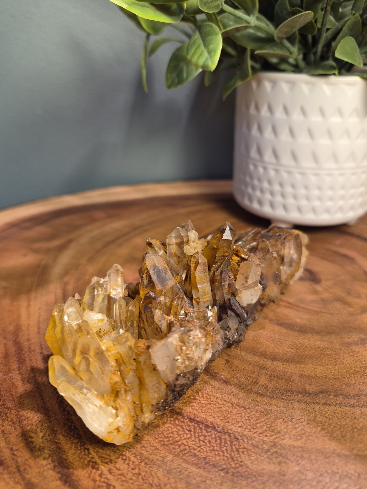 Raw Smokey Citrine Cluster